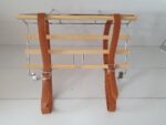 Portapacchi cromato ALTA QUALITA CON STECCHE  IN LEGNO PER  Fiat 500 EPOCA + 2 CINTURINE OCRA