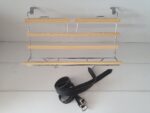 Portapacchi cromato ALTA QUALITA CON STECCHE  IN LEGNO PER  Fiat 500 EPOCA + 2 CINTURINE OCRA