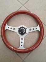 Volante sportivo con clacson in LEGNO diametro 320 mm Fiat 500/126