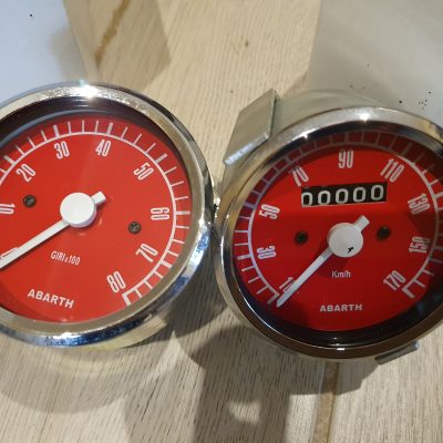 Strumento contagiri rosso Abarth 80 mm Fiat 500