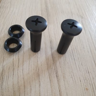 COPPIA Pomello asta sicura porta Fiat 500 F/L/R CON GUARNIZ