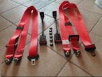 Cinture di sicurezza Omologate rosse statiche Fiat 500