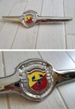 Fregio anteriore Abarth in metallo cromato Fiat 500 D/F mod aperta