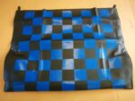 Telo capote a scacchi blu-neri Fiat 500 F/L/R