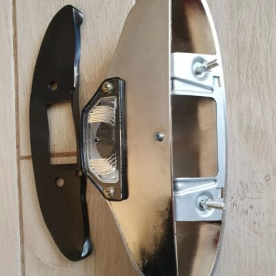 Fanalino luce targa in alluminio cromato Fiat 500