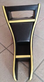 Portaradio in ecopelle nero con bordo giallo Fiat 500
