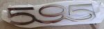 Scritta cromata 595 Abarth per cofano anteriore 14 x 3 cm
