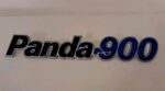 FREGIO SIGLA  POSTERIORE    PANDA 900  ( NERO-BLU)