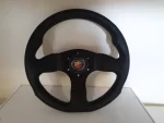 Volante sportivo con clacson tutto nero diametro 300 mm Fiat 500