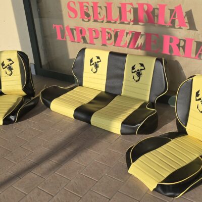 KIT FODERINE  SPORTIVE  FIAT  500EPOCA  F L – NERO GIALLO